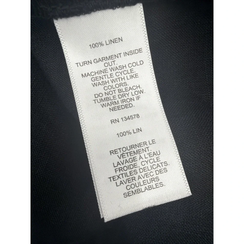 VINEYARD VINES Womens' Black Tunic Cover Up Shirt Linen Size 3X - Picture 8 of 8